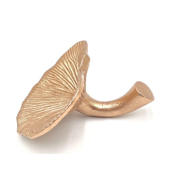 Textured Cast Aluminum Mushroom with Stem Decor Rose Gold Decorative Figure - Picture 2 of 9